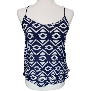 No Boundaries Blue and White Tank Top